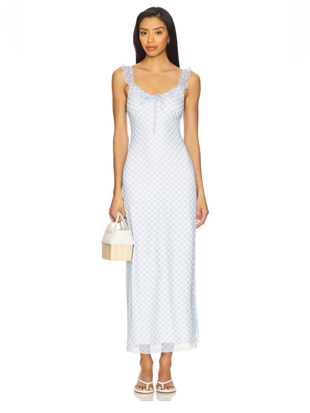 Brylie Maxi Dress - Blue Gingham